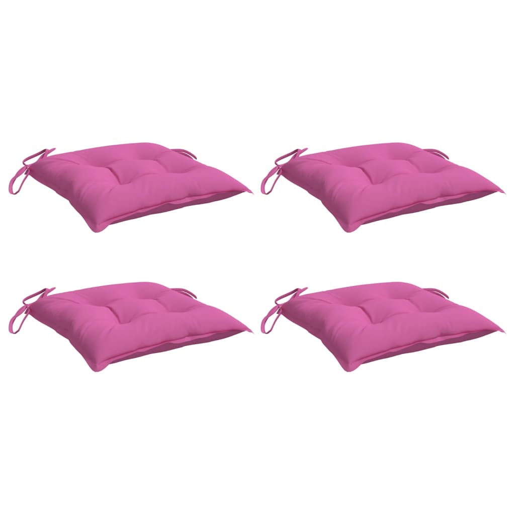 Cuscini di sedia Vidaxl 4 ST 50x50x7 cm tessuto oxford rosa