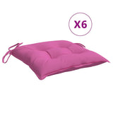 VidaXL coussins de chaise 6 pcs 50x50x7 cm tissu oxford rose