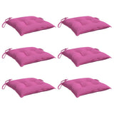 VidaXL coussins de chaise 6 pcs 50x50x7 cm tissu oxford rose