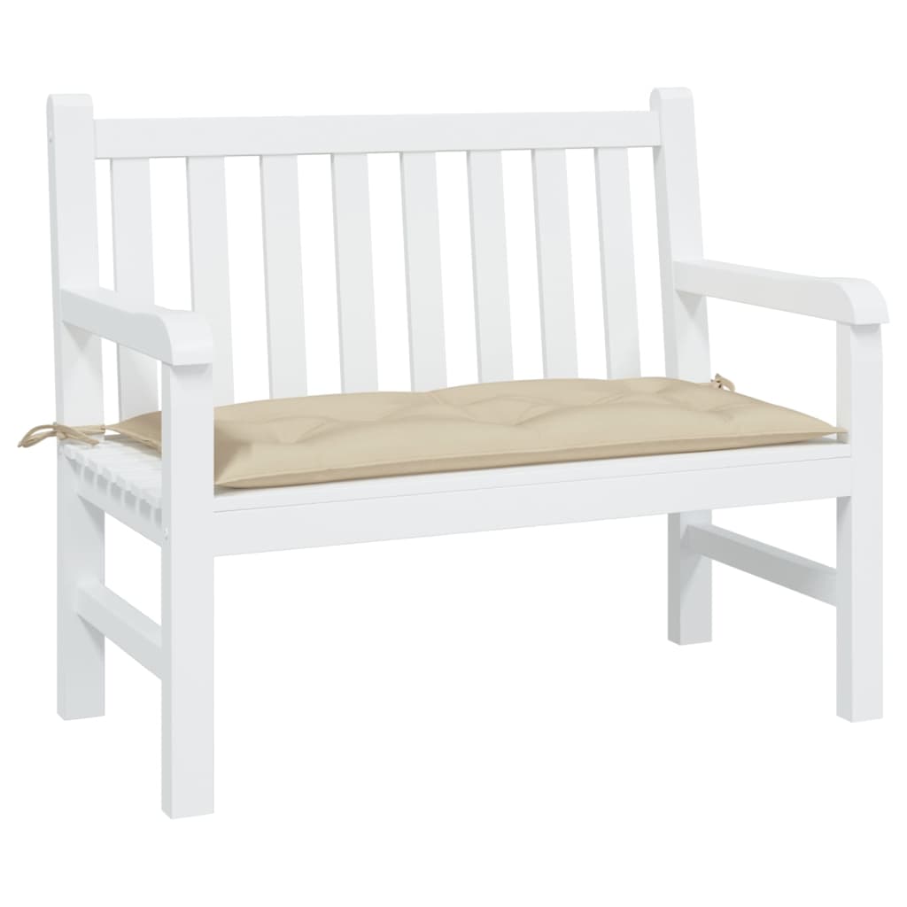 VidaXL coussin de banc de jardin 100x50x7 cm tissu oxford beige