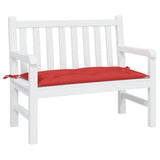 VidaXL coussin de banc de jardin 100x50x7 cm tissu oxford rouge