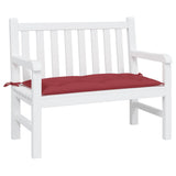 Vidaxx coussin de banc de jardin 100x50x7 cm tissu oxford rouge vin