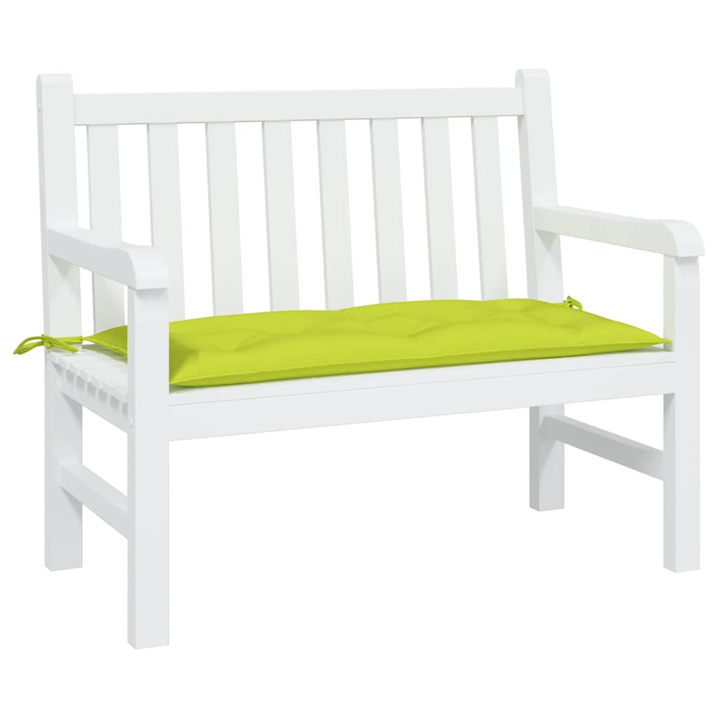 VidaXL coussin de banc de jardin 100x50x7 cm tissu oxford vert vif