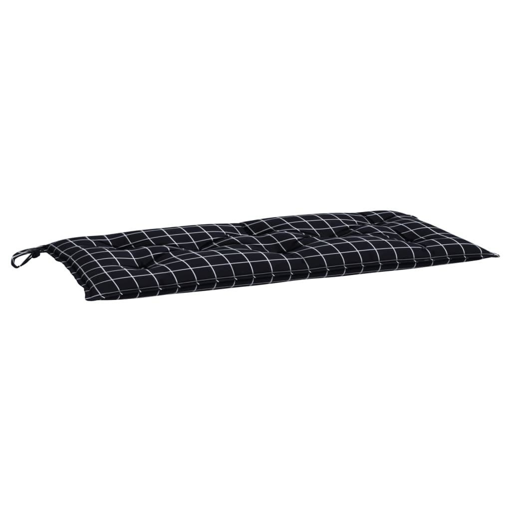 Vidaxx coussin de banc de jardin 180x50x7 cm tissu oxford motif losange noir