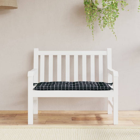 Vidaxx coussin de banc de jardin 180x50x7 cm tissu oxford motif losange noir