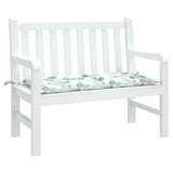 Vidaxx coussin de banc de jardin 100x50x7 cm tissu oxford motif feuille