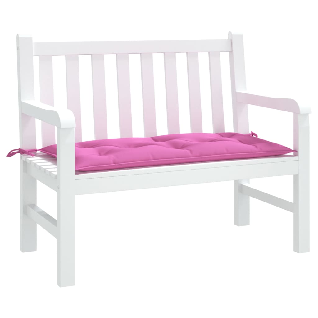 Vidaxl Garden Bench Pushion 100x50x7 cm Oxford stofrosa