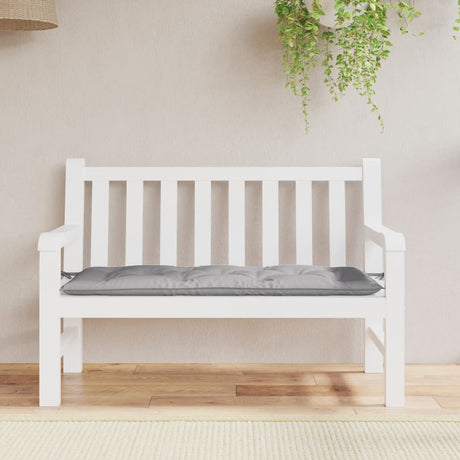 VidaXL coussin de banc de jardin 120x50x7 cm tissu oxford gris
