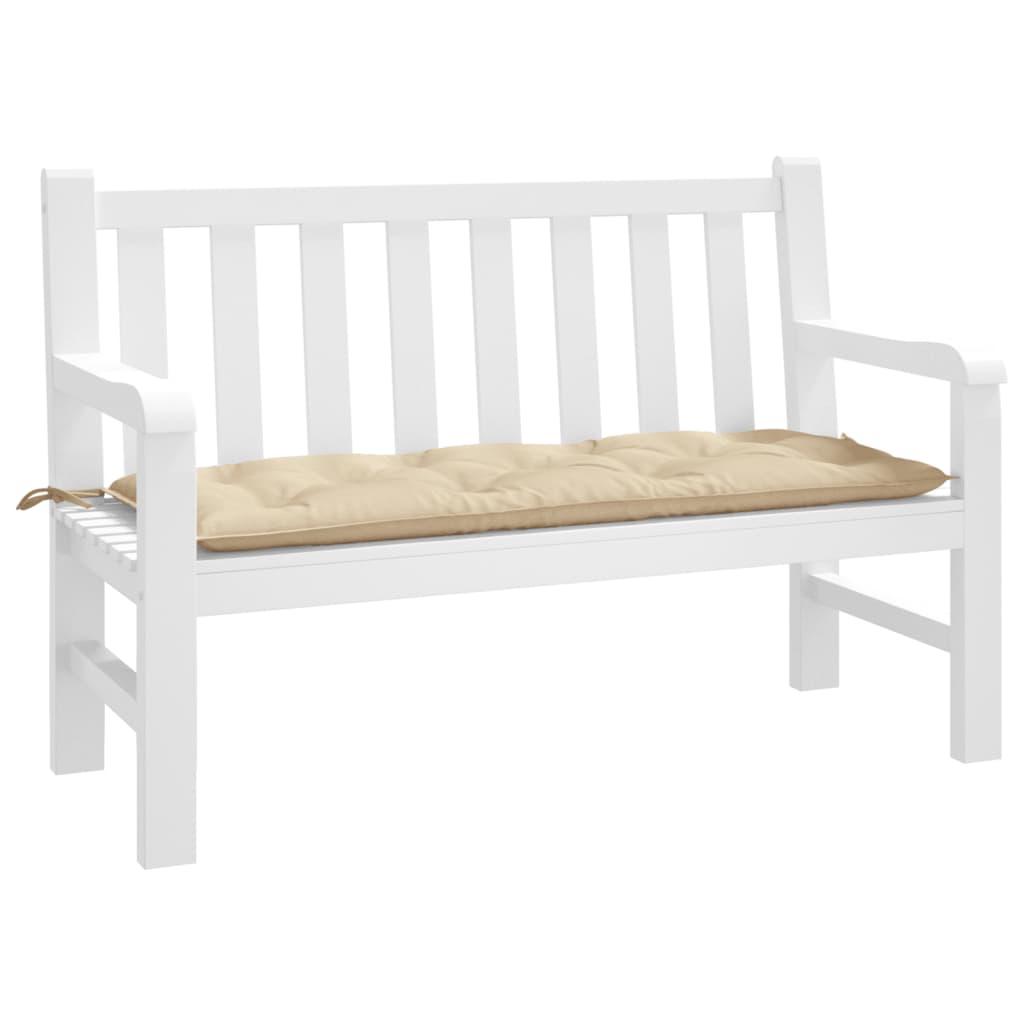 Vidaxx coussin de banc de jardin 120x50x7 cm tissu oxford beige
