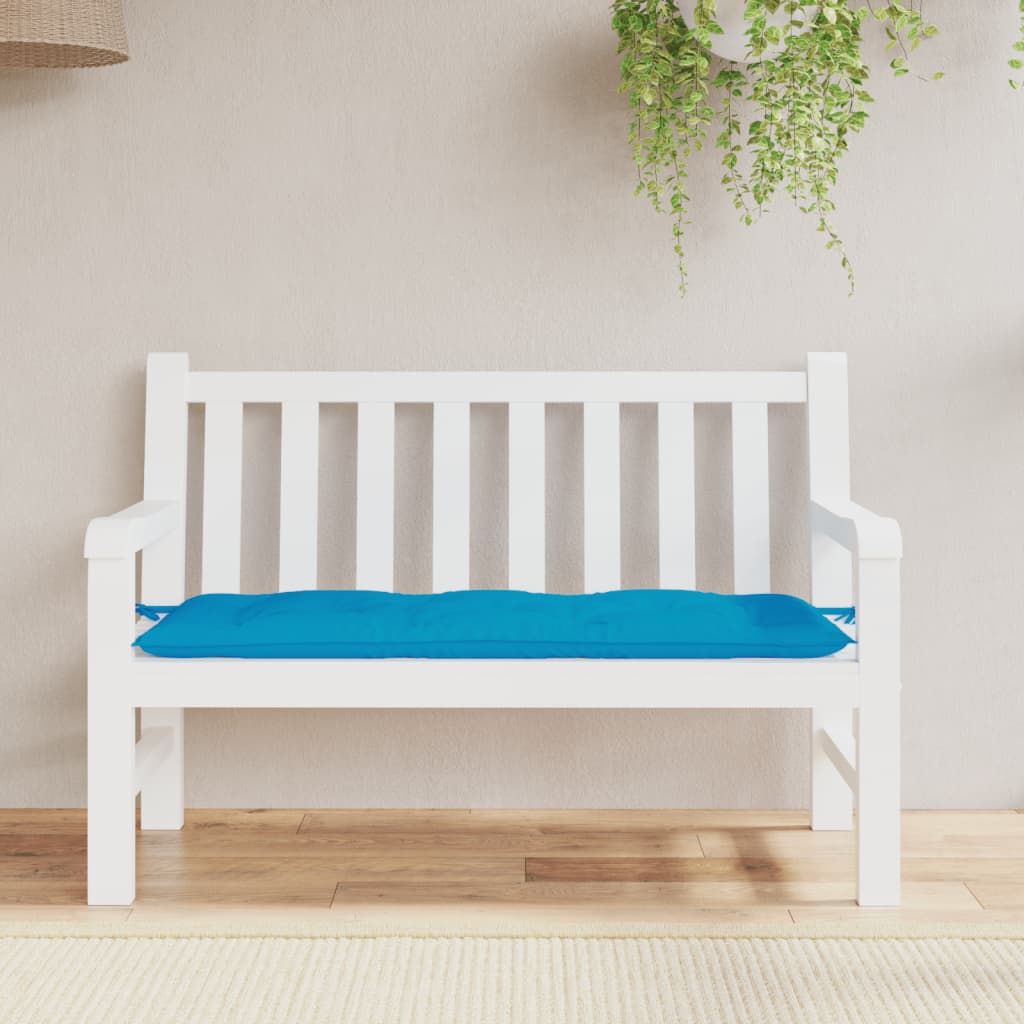 VidaXL coussin de banc de jardin 120x50x7 cm tissu oxford bleu clair