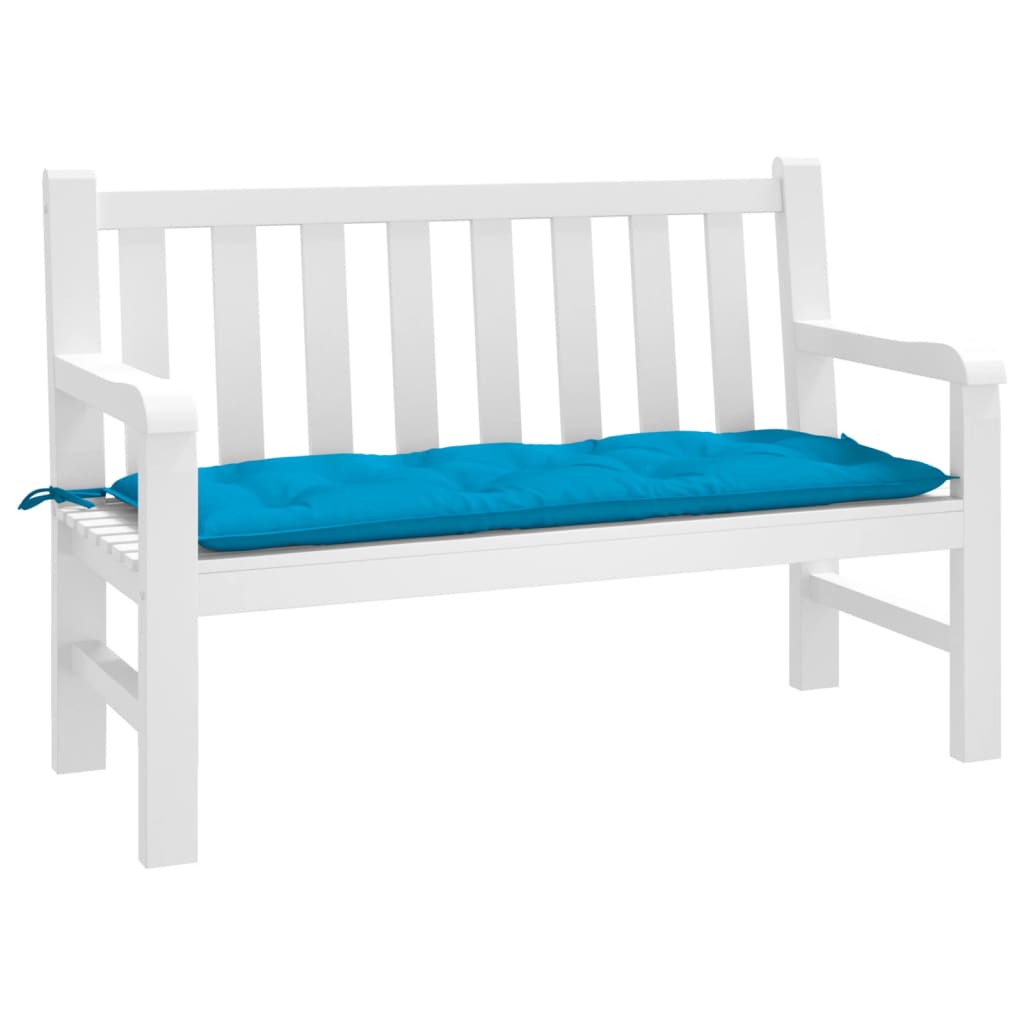 VidaXL coussin de banc de jardin 120x50x7 cm tissu oxford bleu clair