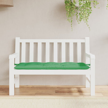 VidaXL coussin de banc de jardin 120x50x7 cm tissu oxford vert