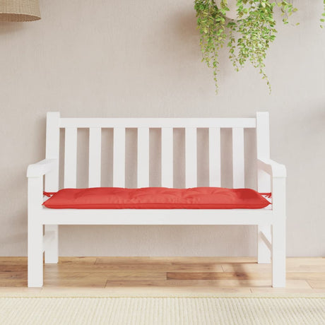 VidaXL coussin de banc de jardin 120x50x7 cm tissu oxford rouge
