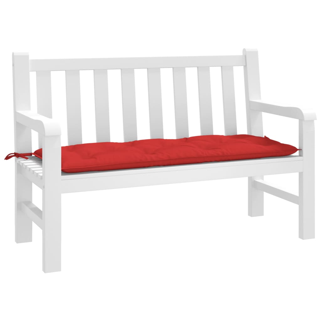 VidaXL coussin de banc de jardin 120x50x7 cm tissu oxford rouge