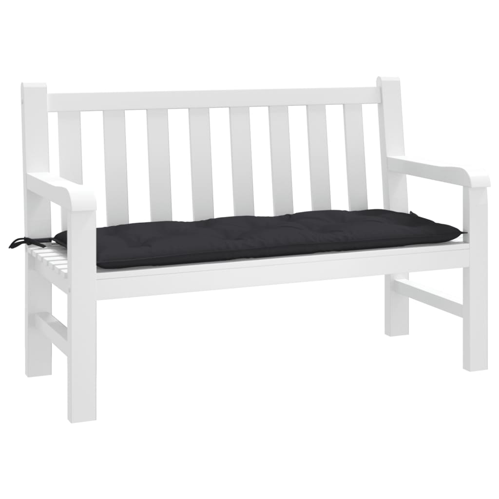 VidaXL coussin de banc de jardin 120x50x7 cm tissu oxford noir