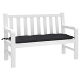 VidaXL coussin de banc de jardin 120x50x7 cm tissu oxford noir