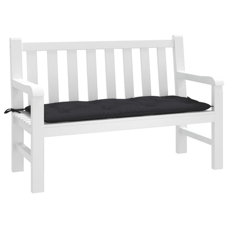 VidaXL coussin de banc de jardin 120x50x7 cm tissu oxford noir