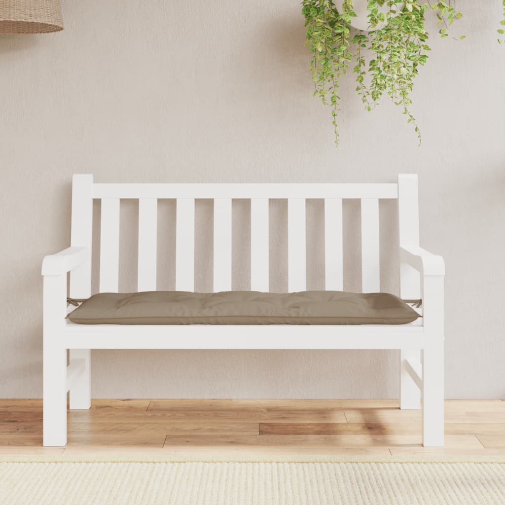 VIDAXL Garden Bench blazina 120x50x7 cm Oxford tkanina taupe