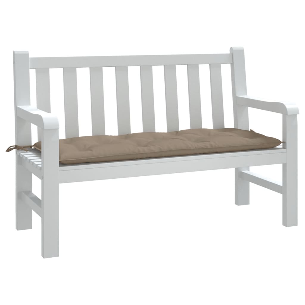 VIDAXL Garden Bench blazina 120x50x7 cm Oxford tkanina taupe