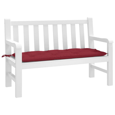 Vidaxx coussin de banc de jardin 120x50x7 cm tissu oxford rouge vin