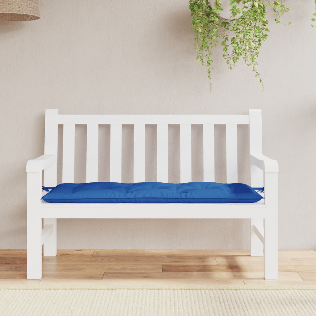 VidaXL coussin de banc de jardin 120x50x7 cm tissu oxford bleu