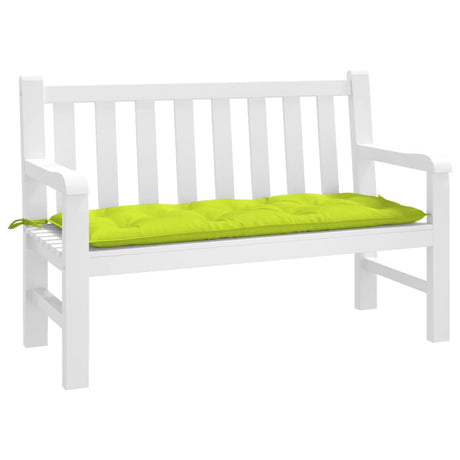 VidaXL coussin de banc de jardin 120x50x7 cm tissu oxford vert vif