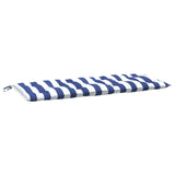 Vidaxl Garden Bench Cushion Rayado 120x50x7 CM tela blanca y azul