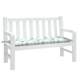 VidaXL coussin de banc de jardin motif feuille 120x50x7 cm tissu