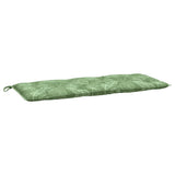 VidaXL coussin de banc de jardin motif feuille 120x50x7 cm tissu
