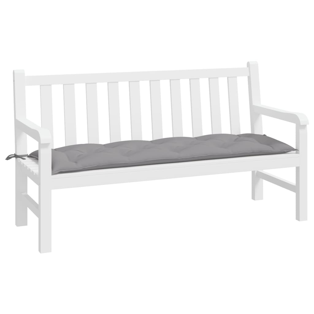 VidaXL coussin de banc de jardin 150x50x7 cm tissu oxford gris
