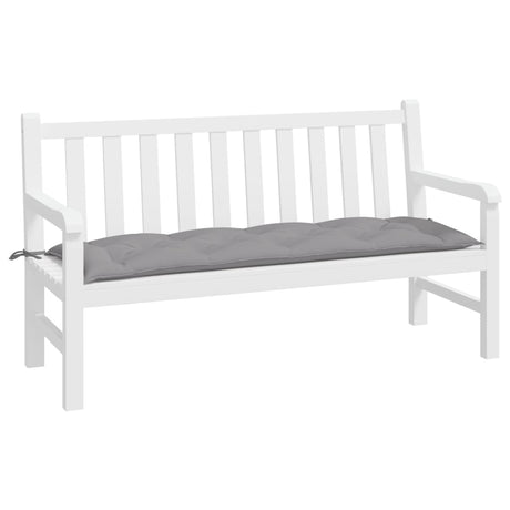 VidaXL coussin de banc de jardin 150x50x7 cm tissu oxford gris