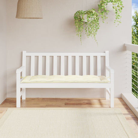 Vidaxl tuinbankkussen 150x50x7 cm oxford stof crèmekleurig