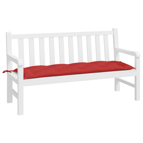 VidaXL coussin de banc de jardin 150x50x7 cm tissu oxford rouge