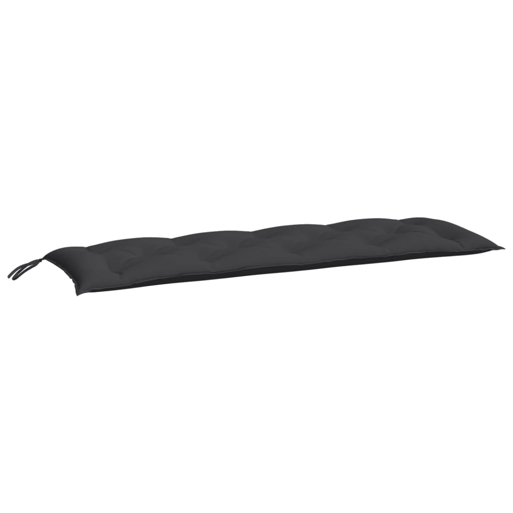 VidaXL coussin de banc de jardin 150x50x7 cm tissu oxford noir