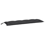 VidaXL coussin de banc de jardin 150x50x7 cm tissu oxford noir