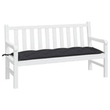 VidaXL coussin de banc de jardin 150x50x7 cm tissu oxford noir