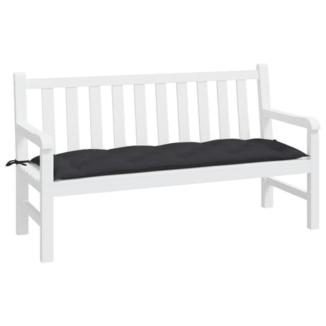 VidaXL coussin de banc de jardin 150x50x7 cm tissu oxford noir