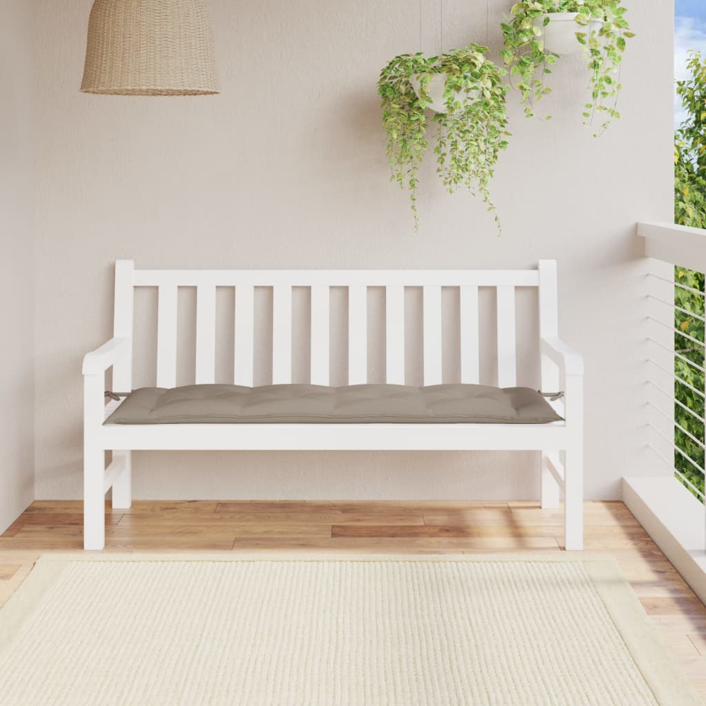 Vidaxx coussin de banc de jardin 150x50x7 cm tissu oxford taupe