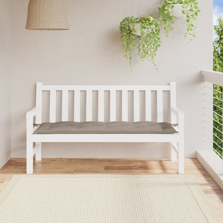 Vidaxx coussin de banc de jardin 150x50x7 cm tissu oxford taupe