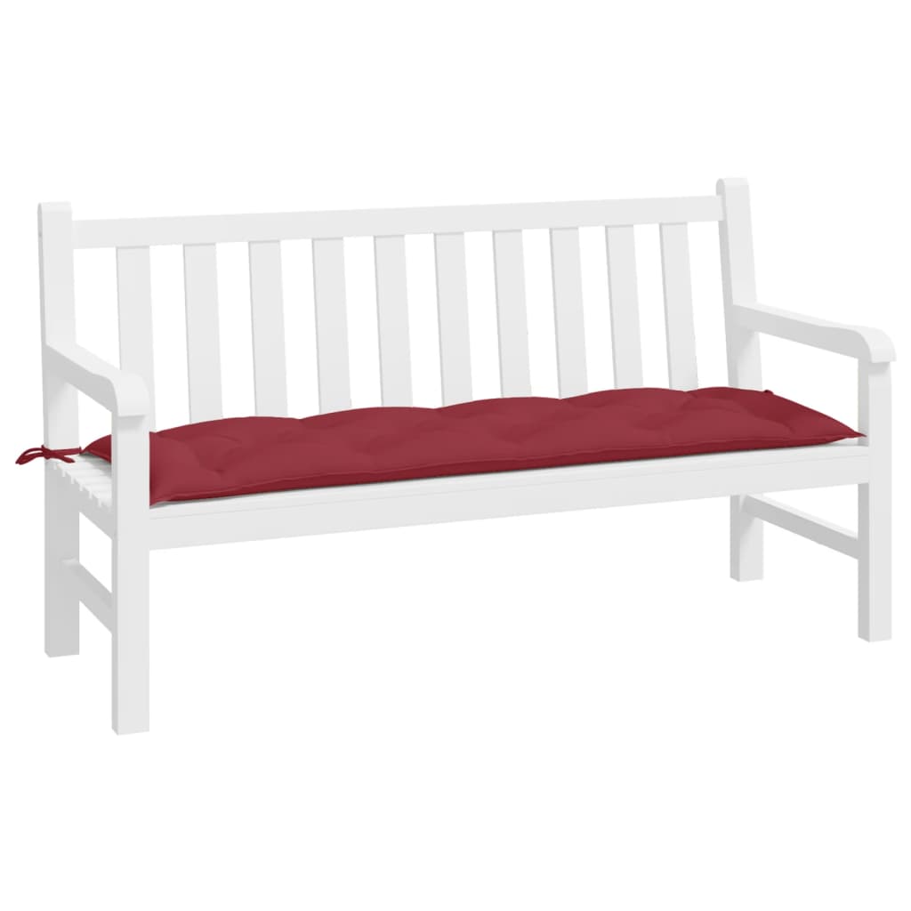 Vidaxl Garden Bench Cushion 150x50x7 CM Oxford Fabric Wine Red