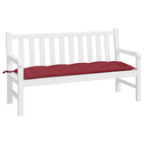 Vidaxx coussin de banc de jardin 150x50x7 cm tissu oxford rouge vin