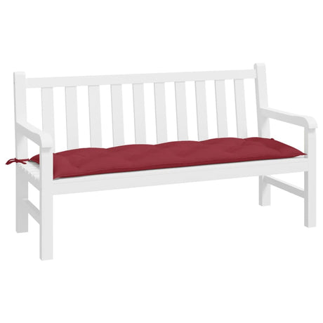Vidaxx coussin de banc de jardin 150x50x7 cm tissu oxford rouge vin