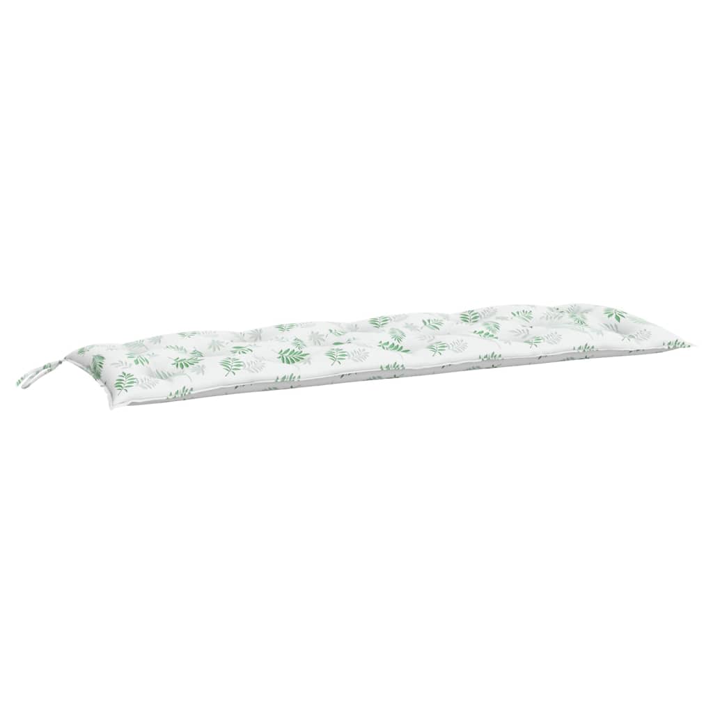 Vidaxx coussin de banc de jardin 150x50x7 cm tissu oxford motif feuille
