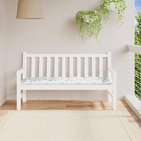 Vidaxx coussin de banc de jardin 150x50x7 cm tissu oxford motif feuille