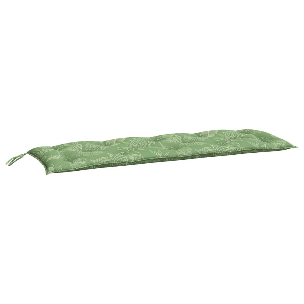 Vidaxx coussin de banc de jardin 150x50x7 cm tissu oxford motif feuille