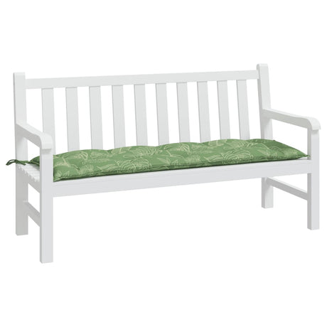 Vidaxx coussin de banc de jardin 150x50x7 cm tissu oxford motif feuille