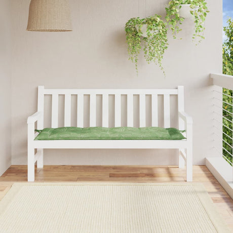 Vidaxx coussin de banc de jardin 150x50x7 cm tissu oxford motif feuille
