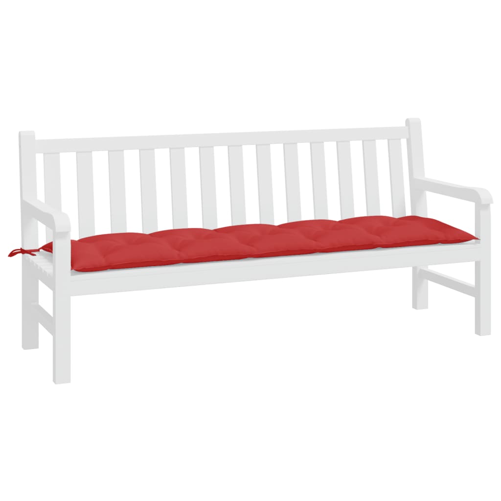 VidaXL coussin de banc de jardin 180x50x7 cm tissu oxford rouge
