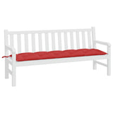 VidaXL coussin de banc de jardin 180x50x7 cm tissu oxford rouge