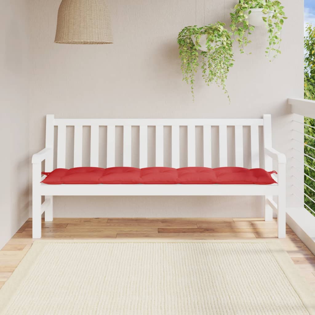 VidaXL coussin de banc de jardin 180x50x7 cm tissu oxford rouge